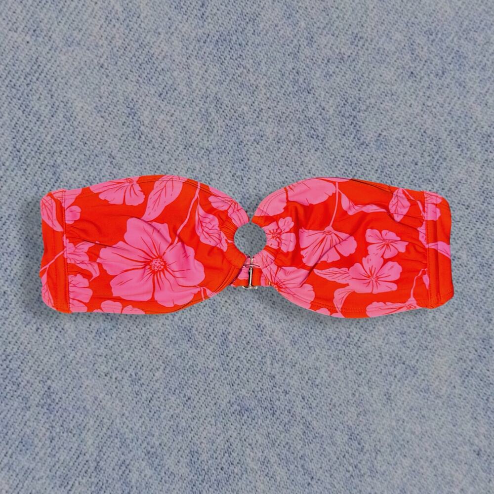 Wild Fable Women’s Pink Floral Bandeau Bikini Top – Size S